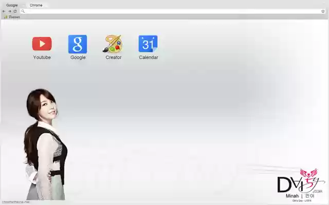 Girls Day Minah Theme from Chrome web store to be run with OffiDocs Chromium online Girls Day Minah Theme from Chrome web store to be run with OffiDocs Chromium online