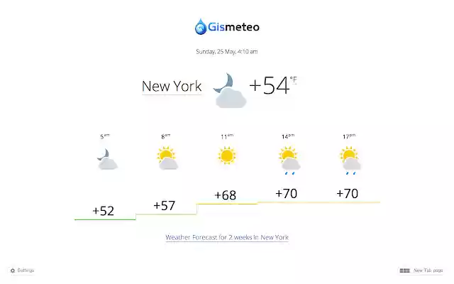 Gismeteo App  from Chrome web store to be run with OffiDocs Chromium online