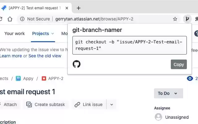 git branch namer from Chrome web store to be run with OffiDocs Chromium online git branch namer from Chrome web store to be run with OffiDocs Chromium online