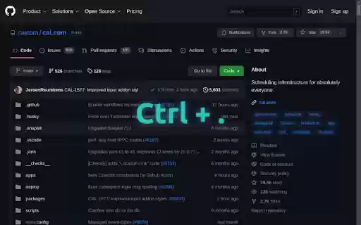 Github1s Quickswitch  from Chrome web store to be run with OffiDocs Chromium online