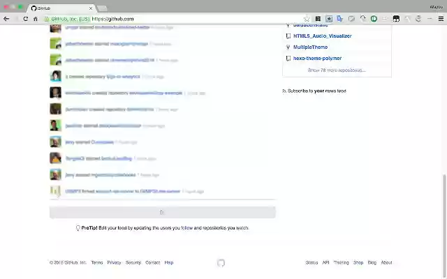 github activity divider  from Chrome web store to be run with OffiDocs Chromium online