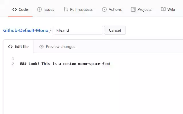 GitHub Default Monospace Font  from Chrome web store to be run with OffiDocs Chromium online