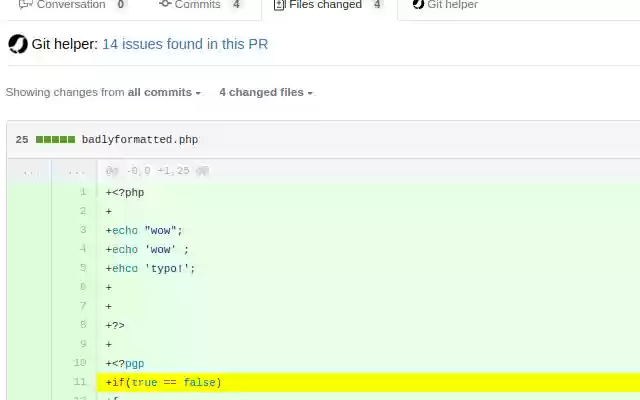 Github Helper: Code review tool  from Chrome web store to be run with OffiDocs Chromium online