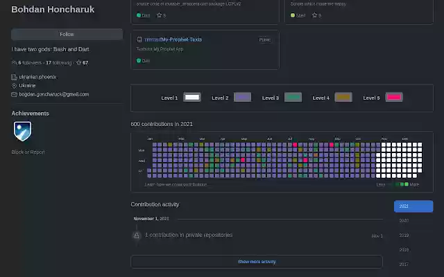 Githubify  from Chrome web store to be run with OffiDocs Chromium online