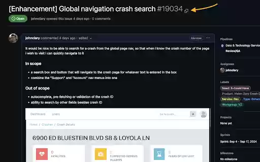 Github Issue Quick Copy  from Chrome web store to be run with OffiDocs Chromium online