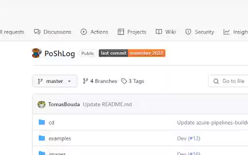 GitHub Last Commit Badge  from Chrome web store to be run with OffiDocs Chromium online