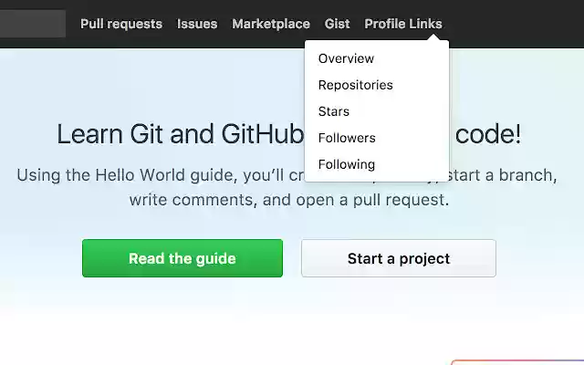Github navigator profile links from Chrome web store to be run with OffiDocs Chromium online Github navigator profile links from Chrome web store to be run with OffiDocs Chromium online