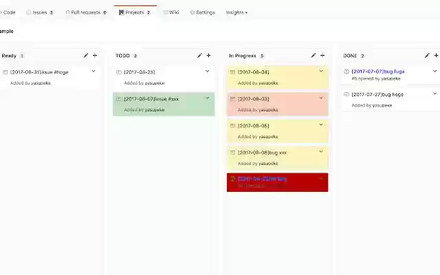 Github Projects Schedule  from Chrome web store to be run with OffiDocs Chromium online