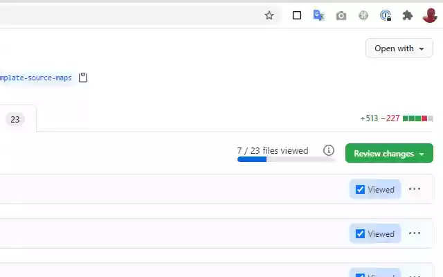 Github PR review  from Chrome web store to be run with OffiDocs Chromium online