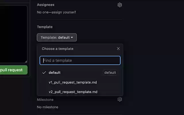 GitHub PR Templates  from Chrome web store to be run with OffiDocs Chromium online