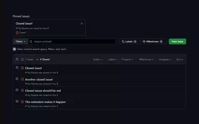 GitHub Red Issues  from Chrome web store to be run with OffiDocs Chromium online