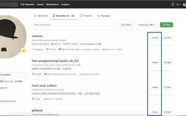 GitHub Repository Cleaner from Chrome web store to be run with OffiDocs Chromium online GitHub Repository Cleaner from Chrome web store to be run with OffiDocs Chromium online