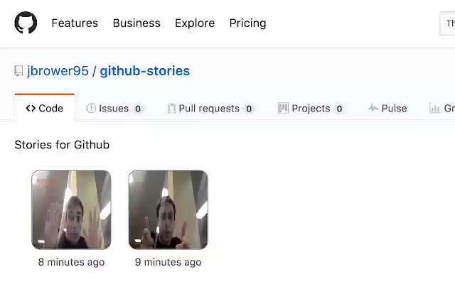 Github Stories  from Chrome web store to be run with OffiDocs Chromium online