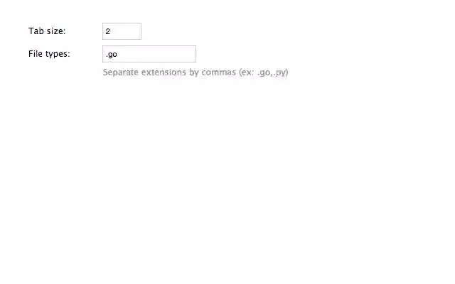 GitHub Tab Sizer  from Chrome web store to be run with OffiDocs Chromium online