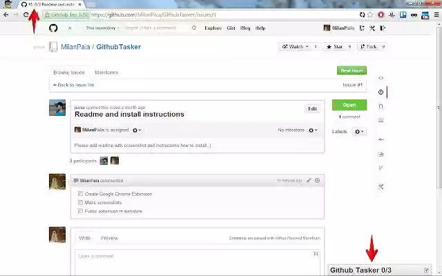 Github Tasker de la boutique en ligne Chrome doit être exécuté avec OffiDocs Chromium en ligne
