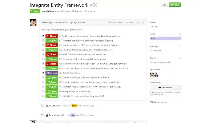 GitHub Task List  from Chrome web store to be run with OffiDocs Chromium online