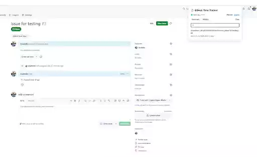 GitHub Time Tracker  from Chrome web store to be run with OffiDocs Chromium online