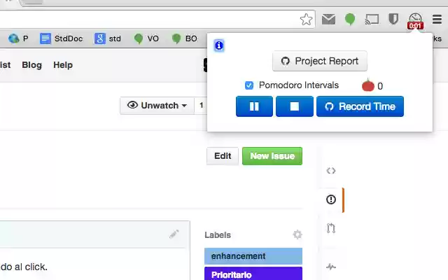 GitHub Time Tracking  from Chrome web store to be run with OffiDocs Chromium online