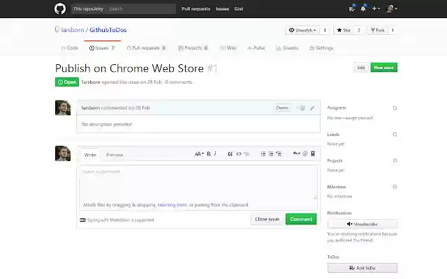 GithubToDos from Chrome web store to be run with OffiDocs Chromium online GithubToDos from Chrome web store to be run with OffiDocs Chromium online