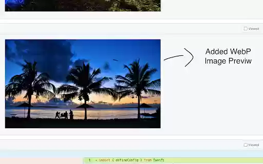 github webp support extension  from Chrome web store to be run with OffiDocs Chromium online