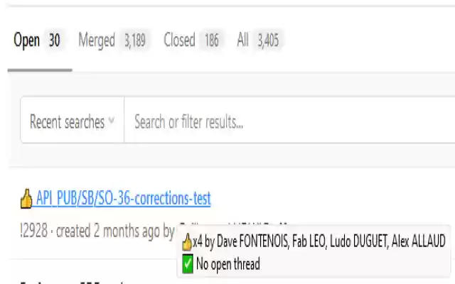 Gitlab fancy merge requests  from Chrome web store to be run with OffiDocs Chromium online