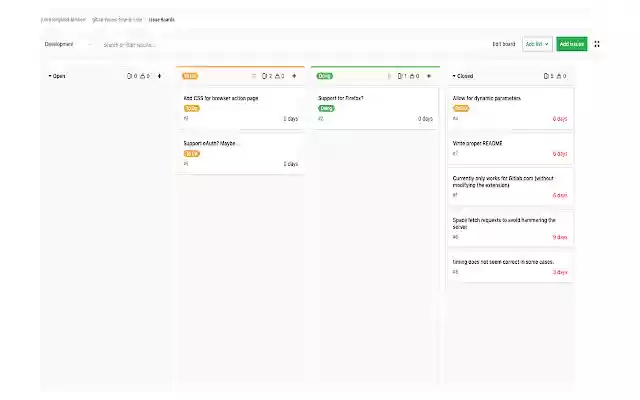 Gitlab Issues Time In Lane (GITIL)  from Chrome web store to be run with OffiDocs Chromium online