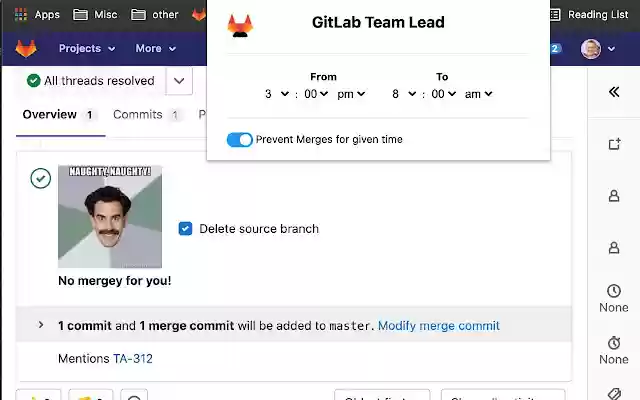 GitLab Team Lead  from Chrome web store to be run with OffiDocs Chromium online