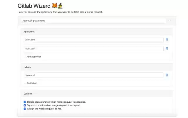 GitLab Wizard  from Chrome web store to be run with OffiDocs Chromium online