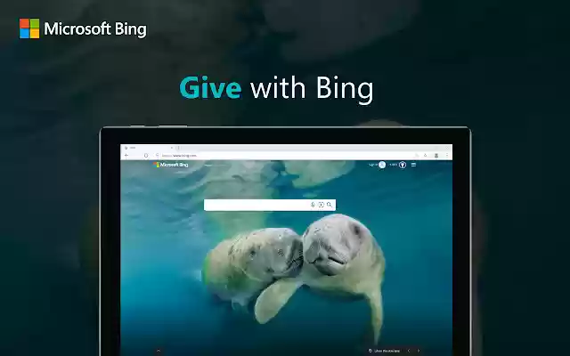 Give with Bing  from Chrome web store to be run with OffiDocs Chromium online