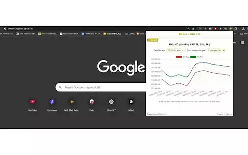 Giá vàng SJC  from Chrome web store to be run with OffiDocs Chromium online