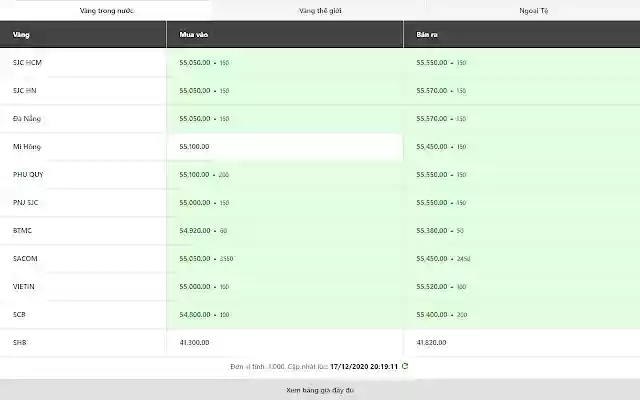 Giá vàng Tỷ giá ngoại tệ from Chrome web store to be run with OffiDocs Chromium online Giá vàng Tỷ giá ngoại tệ from Chrome web store to be run with OffiDocs Chromium online