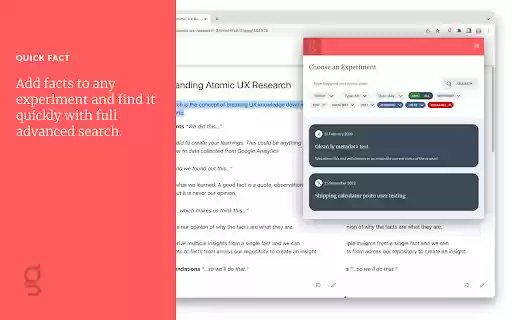 Glean.ly Quick Fact  from Chrome web store to be run with OffiDocs Chromium online