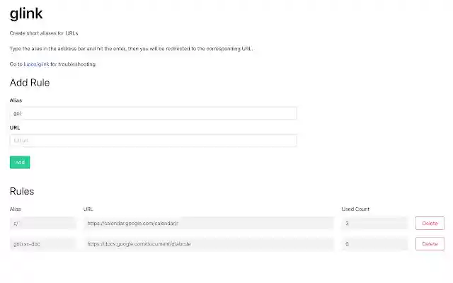 glink  from Chrome web store to be run with OffiDocs Chromium online