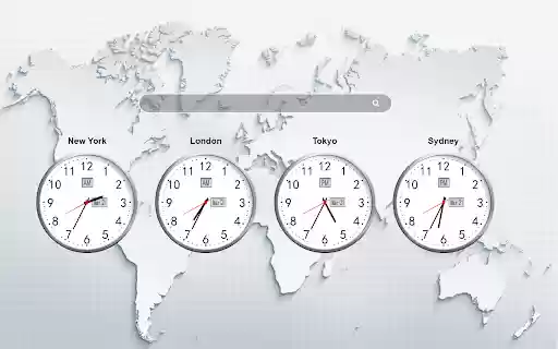 Global Clock  from Chrome web store to be run with OffiDocs Chromium online