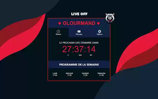 Glourmand Twitch  from Chrome web store to be run with OffiDocs Chromium online