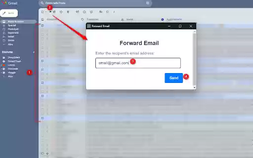 Gmail Email Forwarder  from Chrome web store to be run with OffiDocs Chromium online
