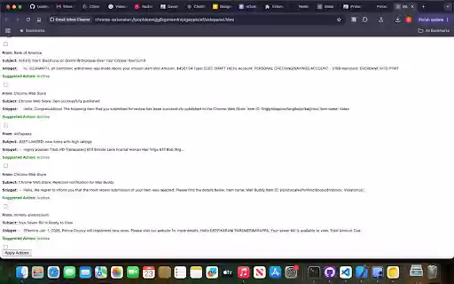 Gmail Inbox Cleaner  from Chrome web store to be run with OffiDocs Chromium online