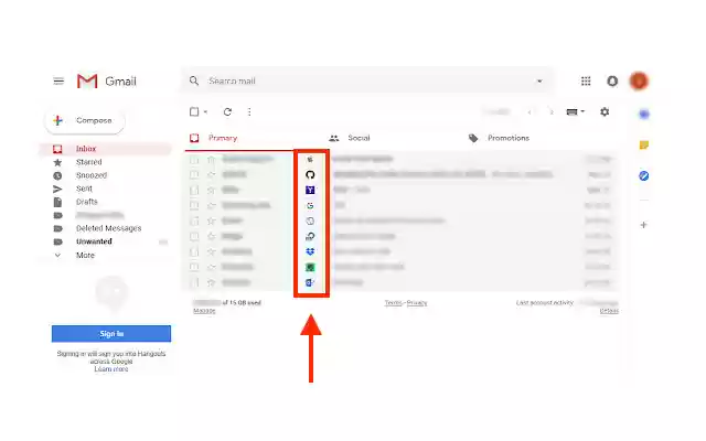 Gmail Sender Icons  from Chrome web store to be run with OffiDocs Chromium online