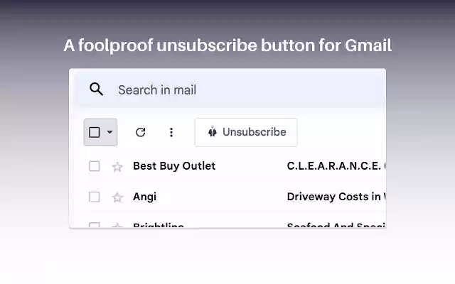 Gmail Unsubscribe bulk email unsubscription  from Chrome web store to be run with OffiDocs Chromium online