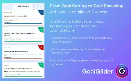 GoalGlider Ultimate Goals Tracker  from Chrome web store to be run with OffiDocs Chromium online
