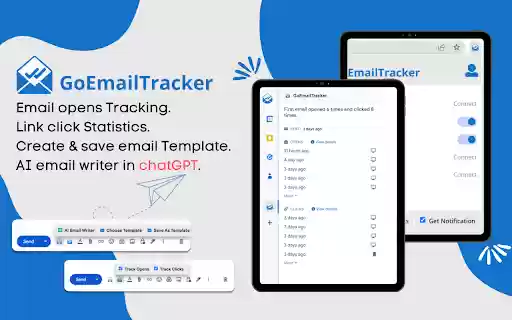 GoEmailTracker Email Tracker,Template,chatGPT  from Chrome web store to be run with OffiDocs Chromium online