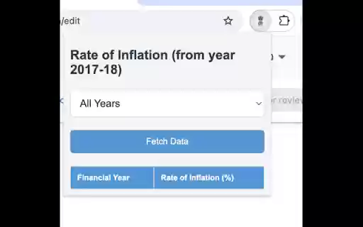 GOI Inflation Extension  from Chrome web store to be run with OffiDocs Chromium online
