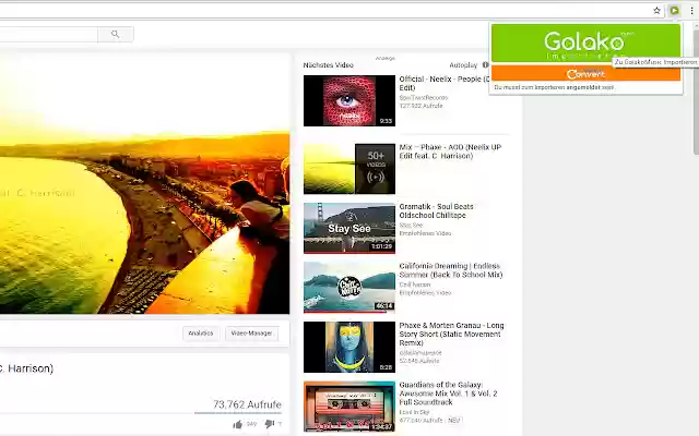 GolakoMusic Import  from Chrome web store to be run with OffiDocs Chromium online