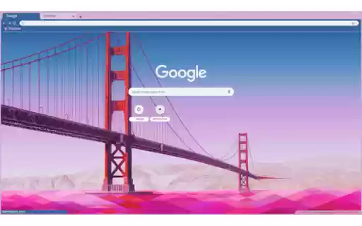 Golden Pink Gate Bridge  from Chrome web store to be run with OffiDocs Chromium online