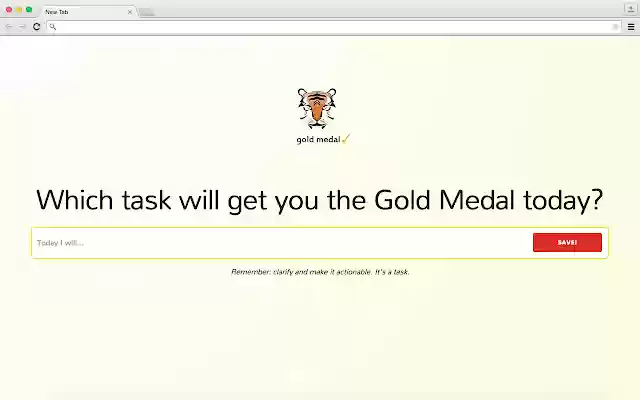 Gold Medal, focus on your #1 task of today from Chrome web store to be run with OffiDocs Chromium online Gold Medal, focus on your #1 task of today from Chrome web store to be run with OffiDocs Chromium online