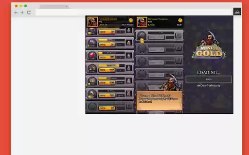 Gold Miner Idle Clicker Game  from Chrome web store to be run with OffiDocs Chromium online