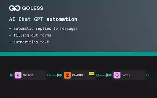 GoLess: Browser Automation and Web Scraping  from Chrome web store to be run with OffiDocs Chromium online