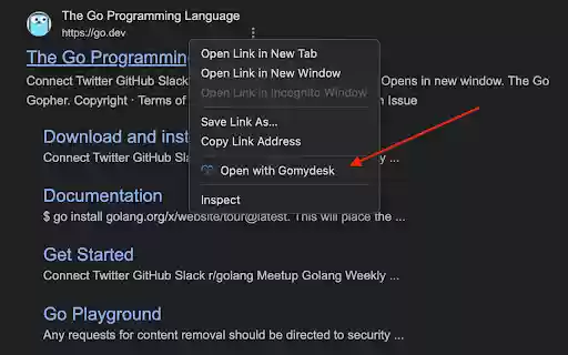 Gomydesk  from Chrome web store to be run with OffiDocs Chromium online