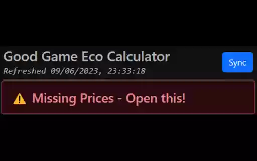 Good Game Eco Calculator  from Chrome web store to be run with OffiDocs Chromium online