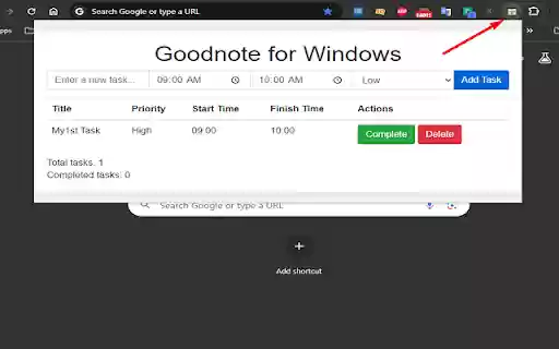 GoodNote for Windows  from Chrome web store to be run with OffiDocs Chromium online